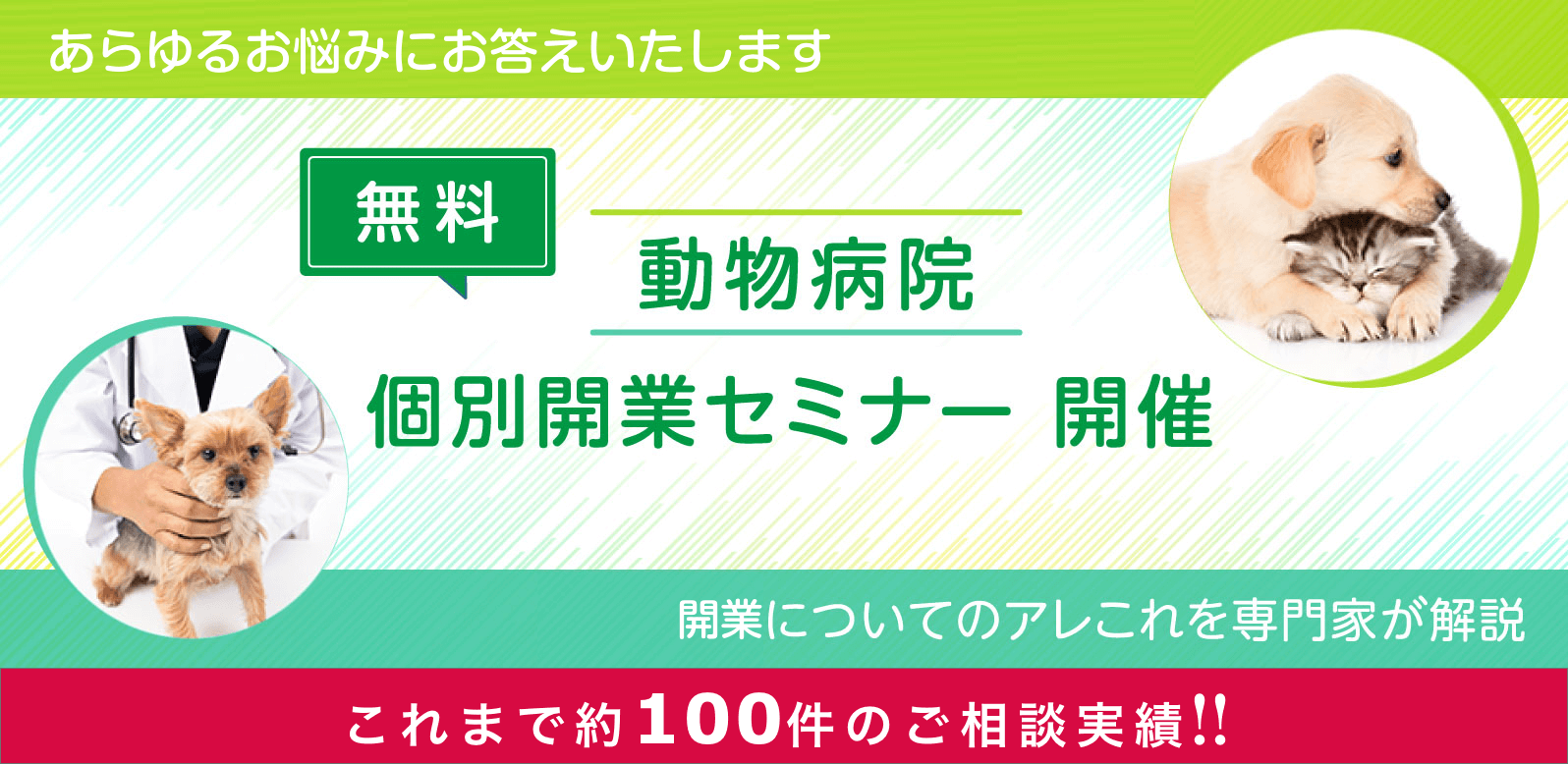 無料 動物病院 個別開業セミナー 開催